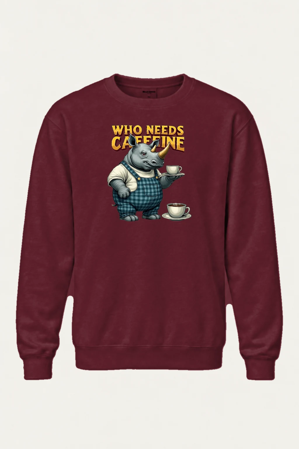 "Who Needs Caffeine" Heavy Blend Unisex Crewneck Sweatshirt | Gildan 18000