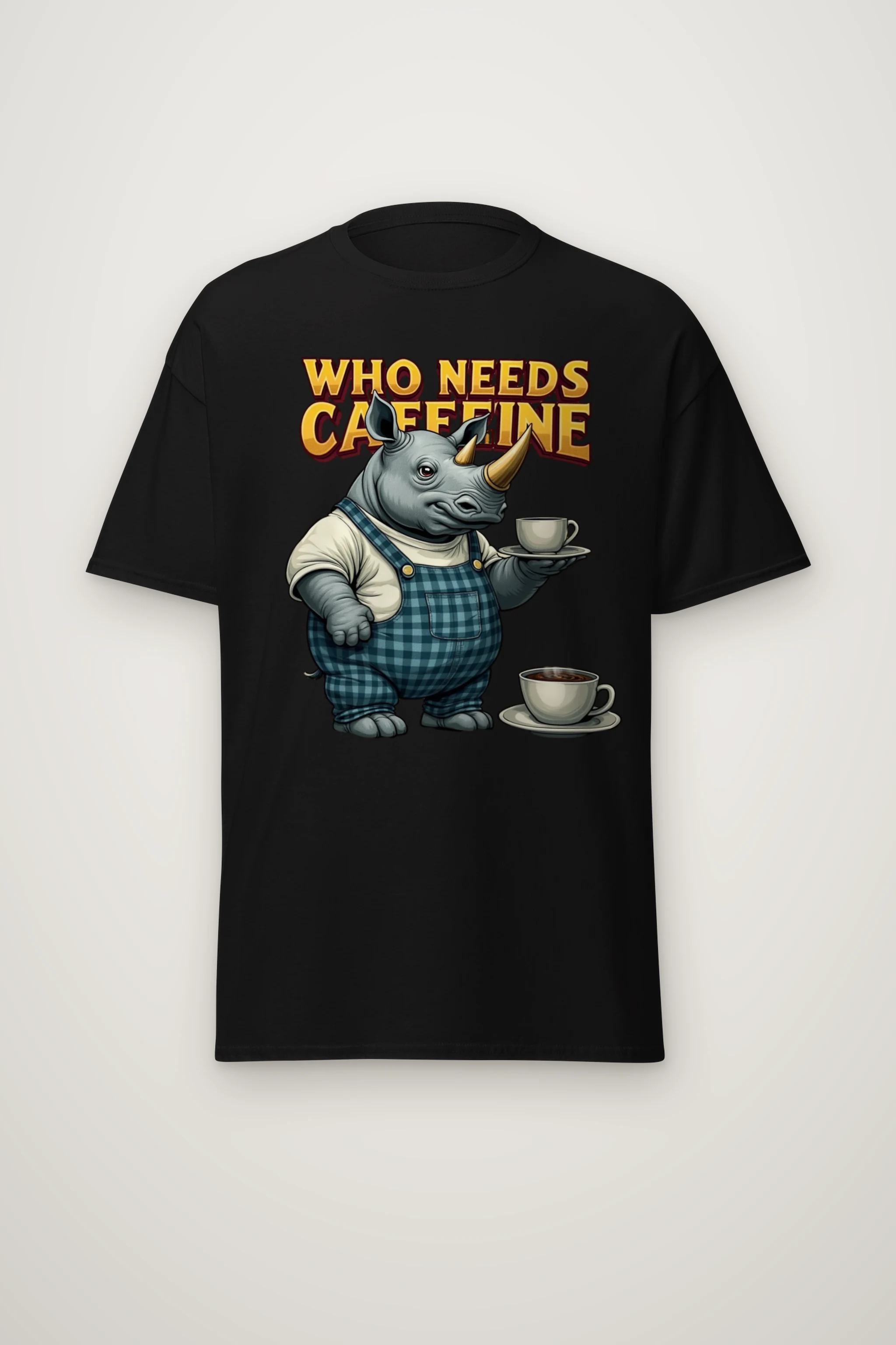 "Who Needs Caffeine" Heavyweight Unisex Crewneck T-shirt