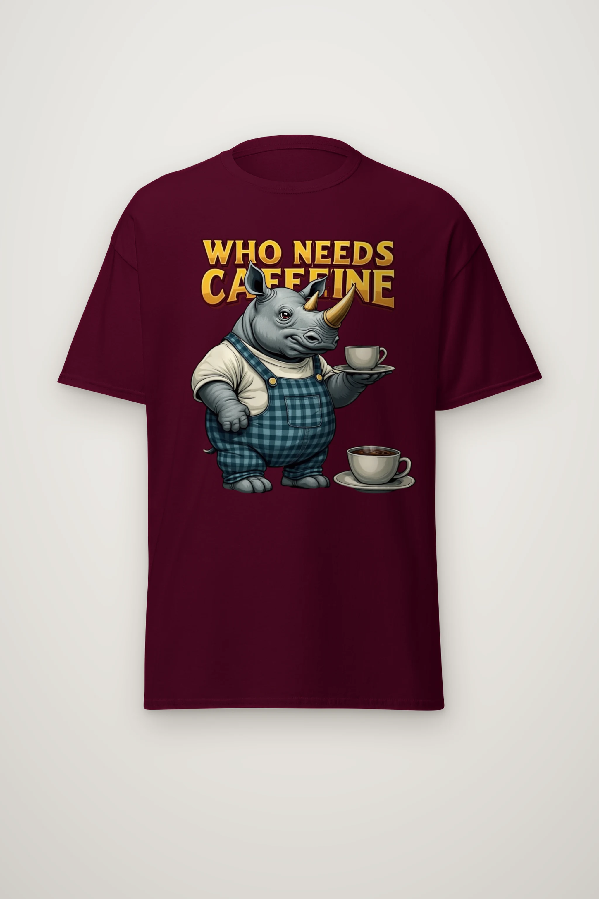 "Who Needs Caffeine" Heavyweight Unisex Crewneck T-shirt