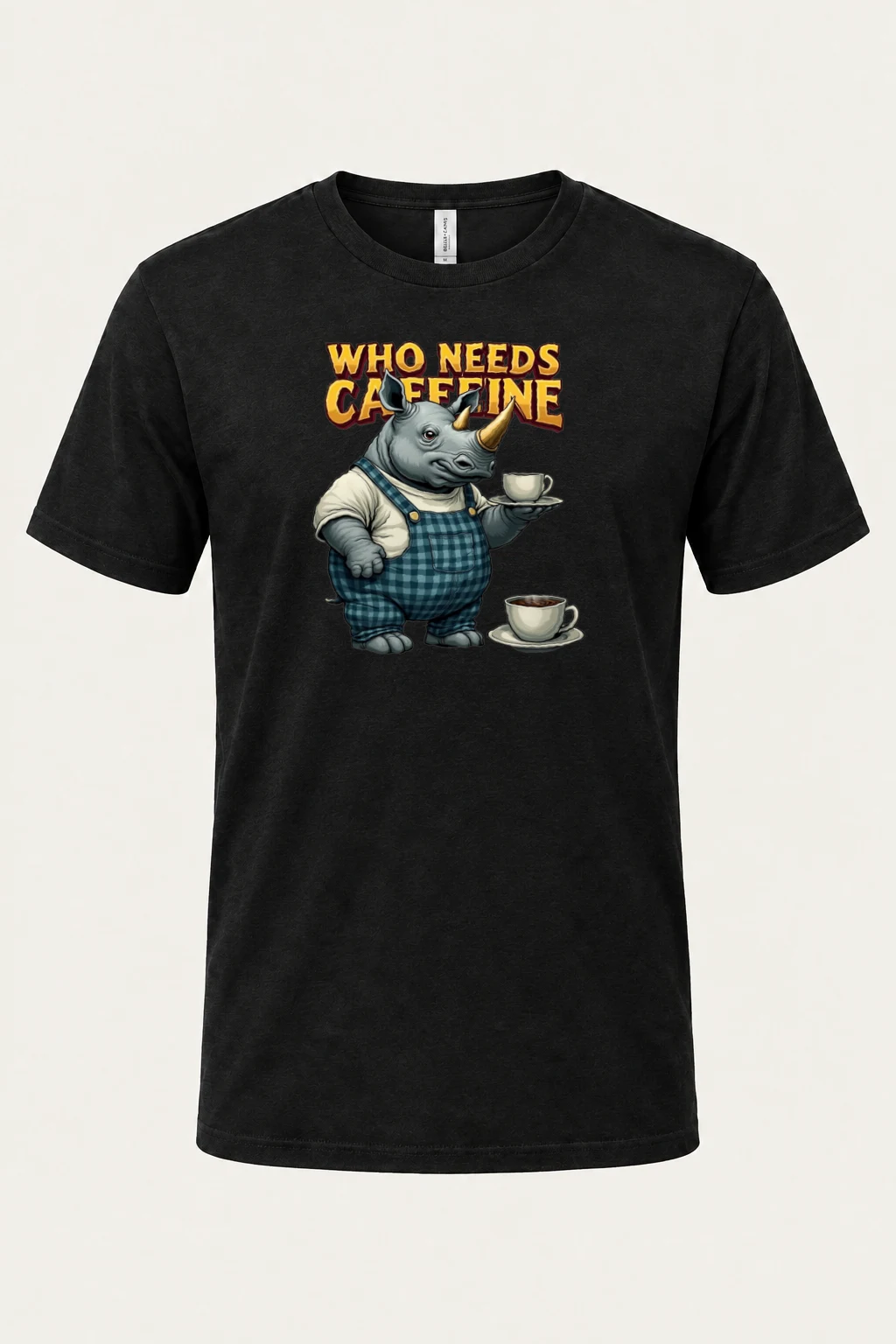 "Who Needs Caffeine" Heavyweight Unisex Crewneck T-shirt | Gildan 5000