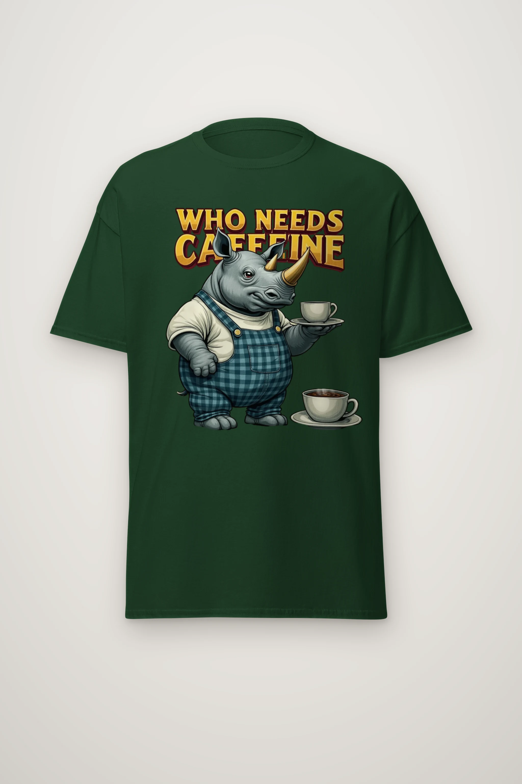 "Who Needs Caffeine" Heavyweight Unisex Crewneck T-shirt