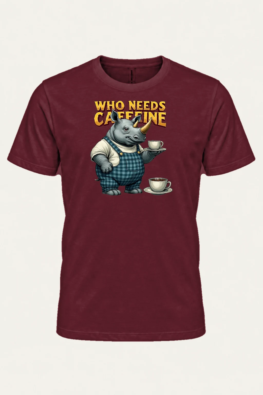 "Who Needs Caffeine" Heavyweight Unisex Crewneck T-shirt | Gildan 5000
