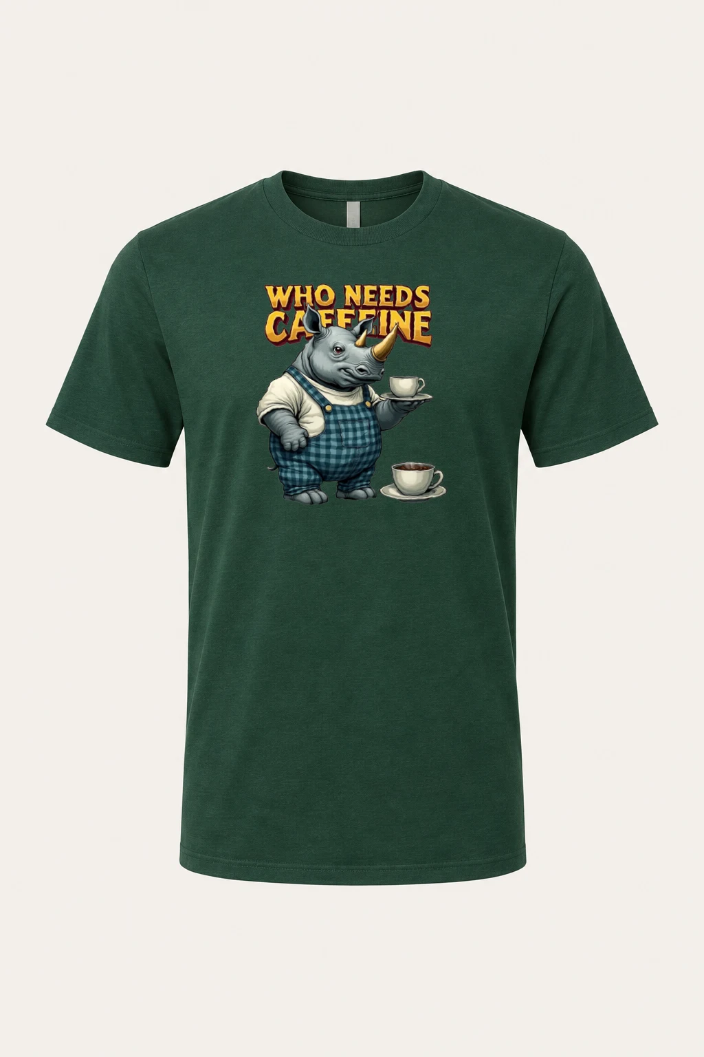 "Who Needs Caffeine" Heavyweight Unisex Crewneck T-shirt | Gildan 5000