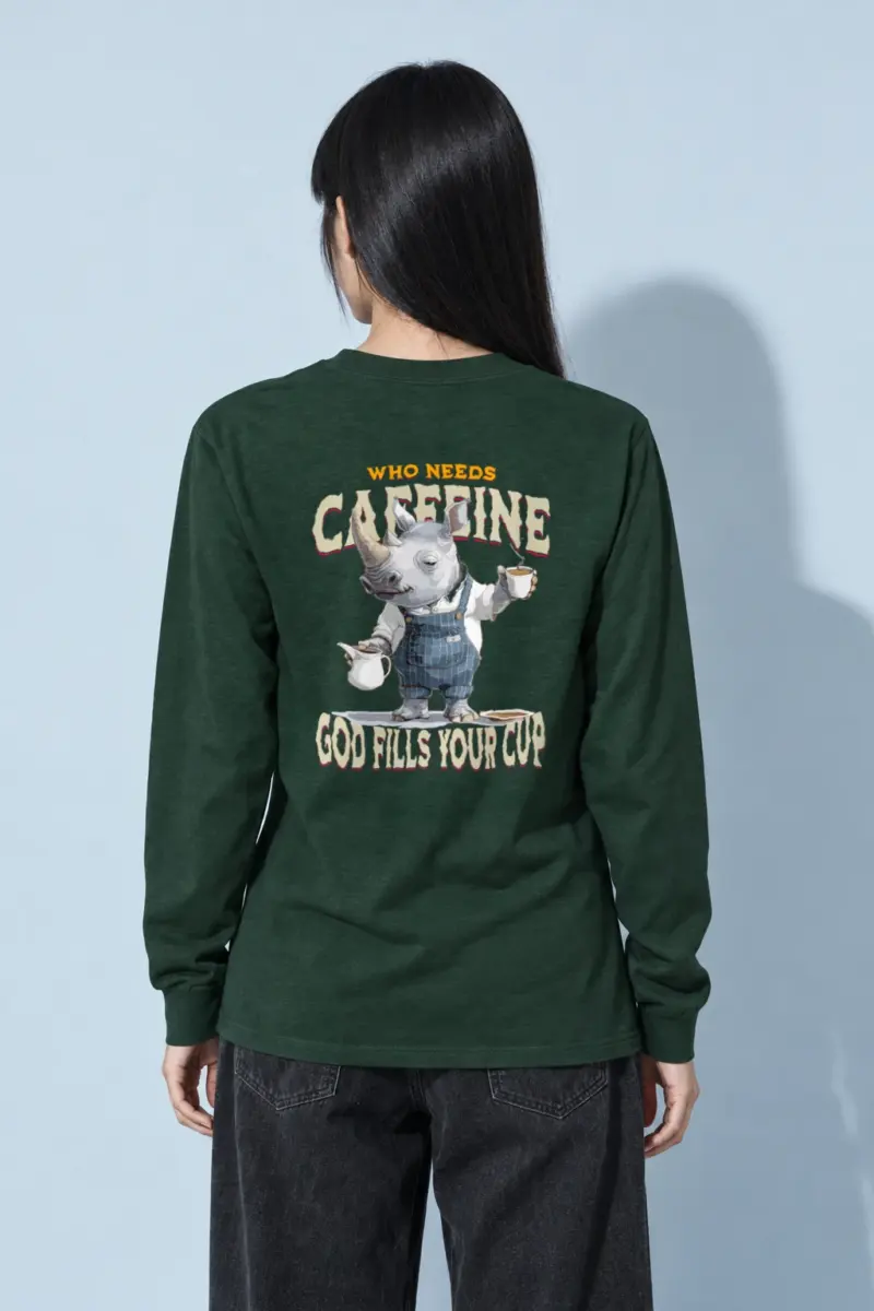 "Who Needs Caffeine" Unisex Longsleeve T-shirt