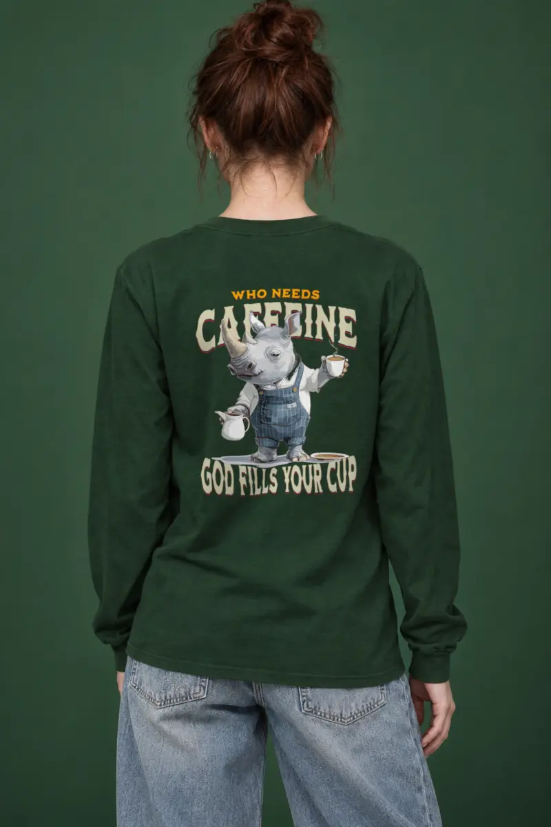 "Who Needs Caffeine" Unisex Longsleeve T-shirt
