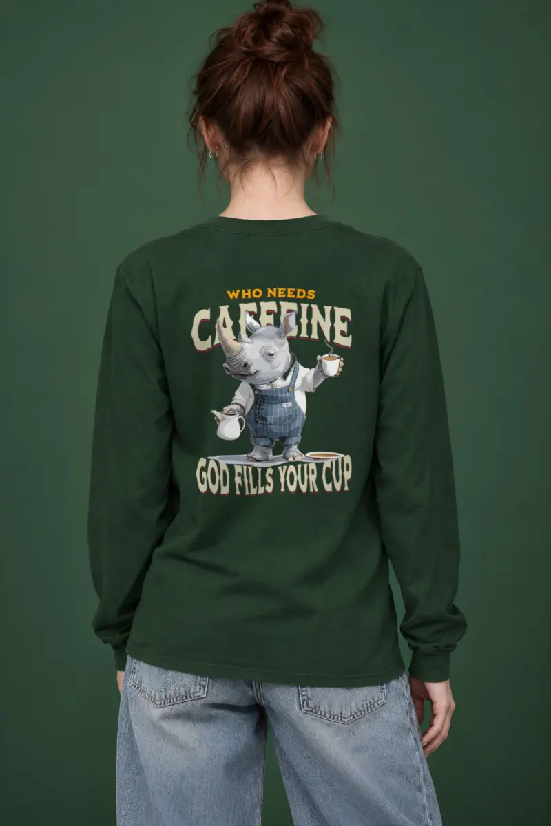 "Who Needs Caffeine" Unisex Longsleeve T-shirt