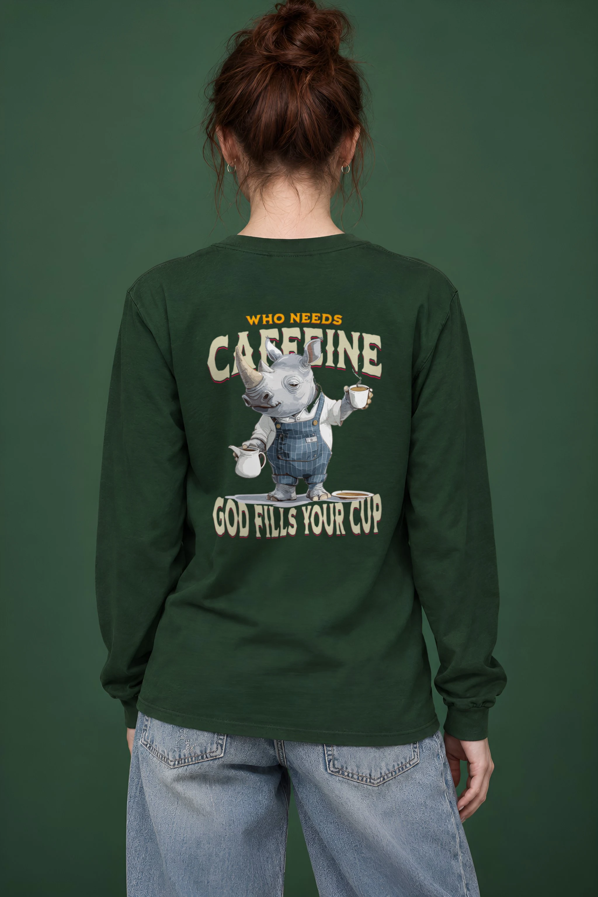"Who Needs Caffeine" Unisex Longsleeve T-shirt