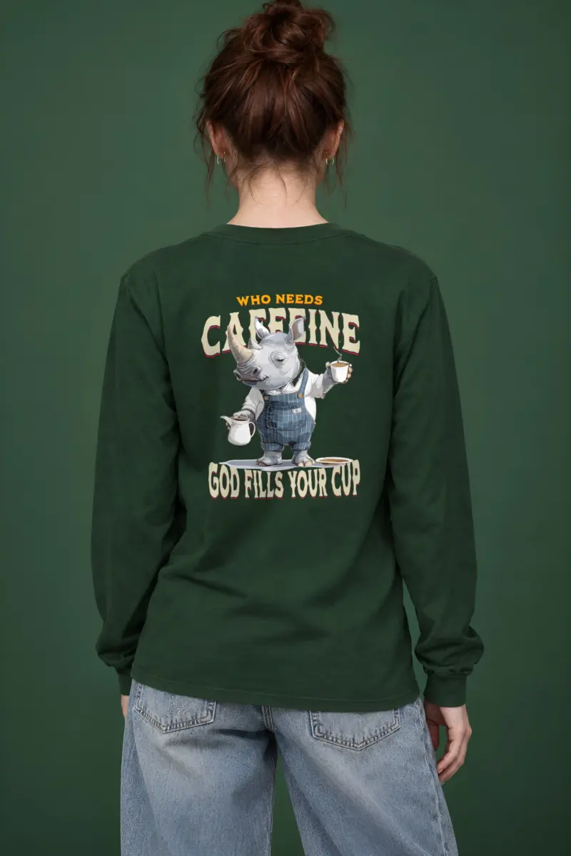 "Who Needs Caffeine" Unisex Longsleeve T-shirt