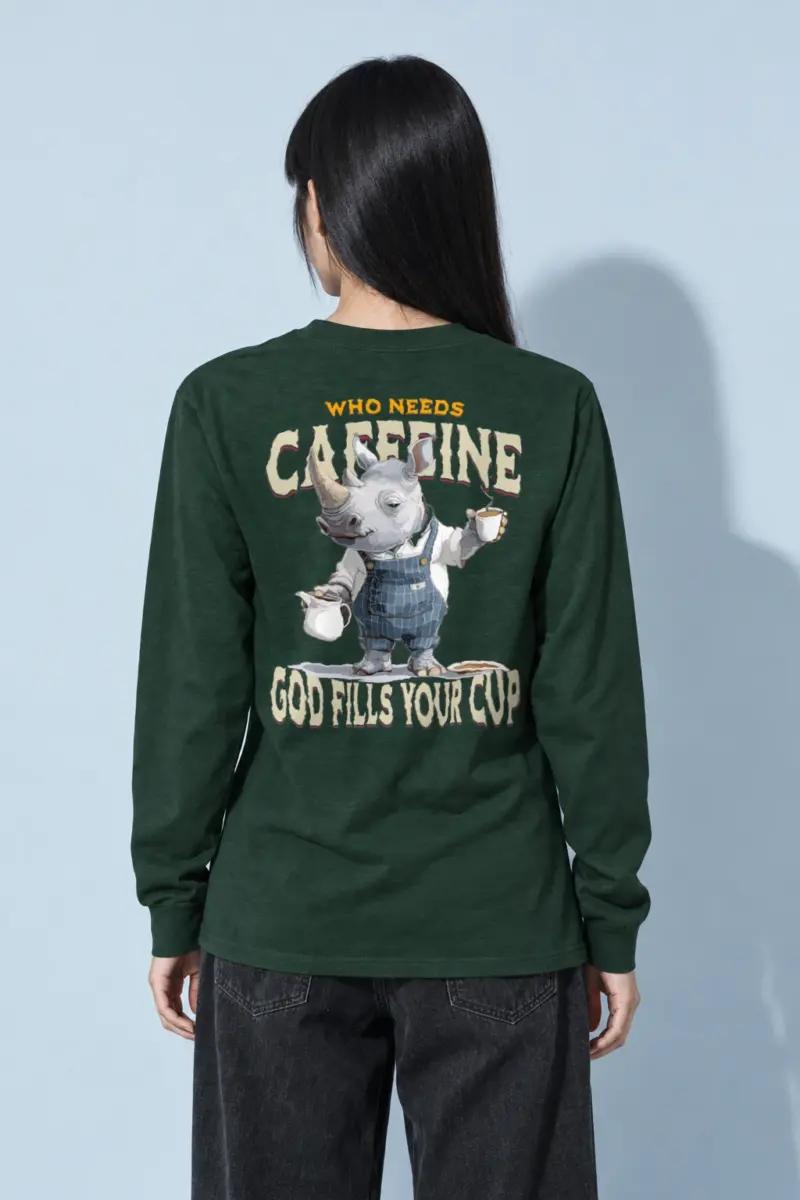 "Who Needs Caffeine" Unisex Longsleeve T-shirt