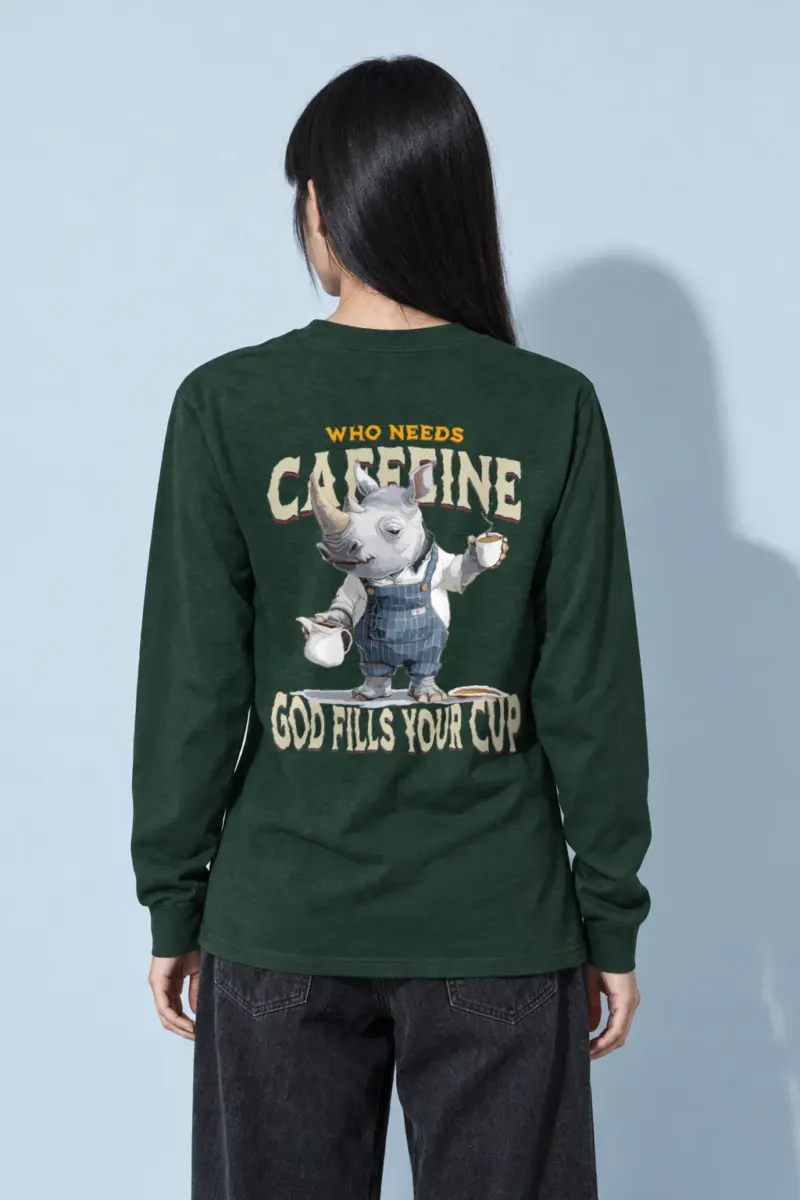 "Who Needs Caffeine" Unisex Longsleeve T-shirt