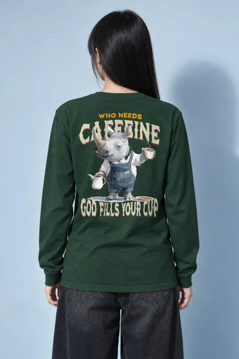 "Who Needs Caffeine" Unisex Longsleeve T-shirt | Gildan 2400