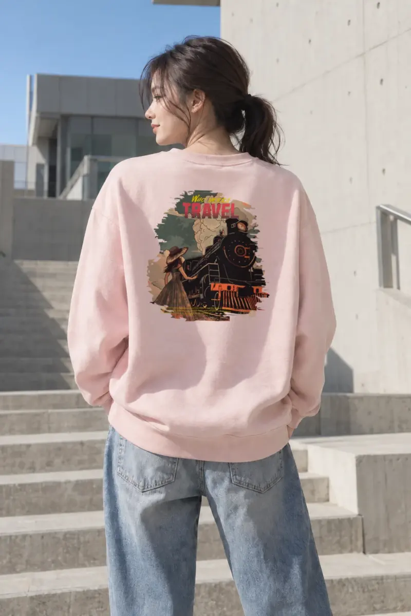 “Who Needs Travel” Heavy Blend Unisex Crewneck Sweatshirt | Gildan 18000