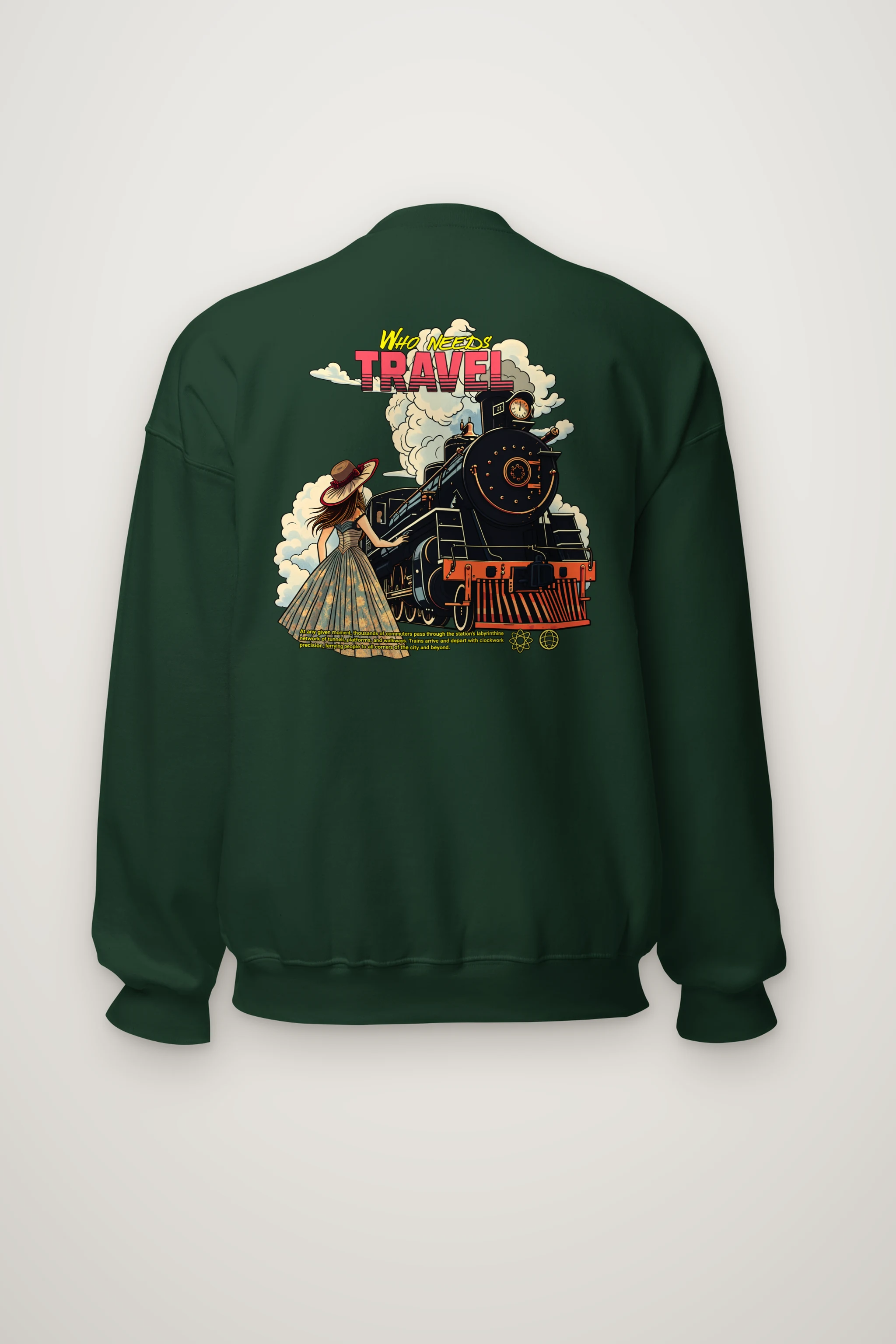"Who Needs Travel" Heavy Blend Unisex Crewneck Sweatshirt