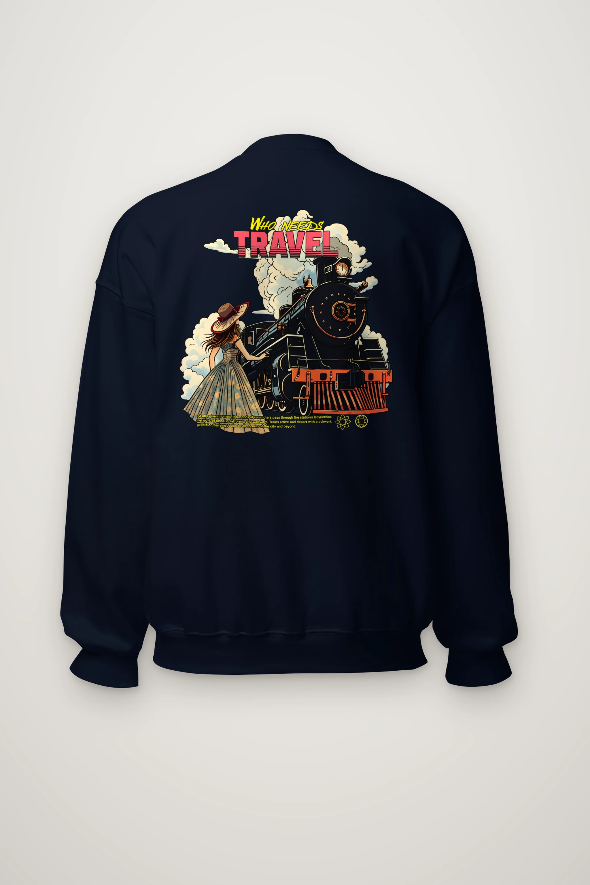 "Who Needs Travel" Heavy Blend Unisex Crewneck Sweatshirt