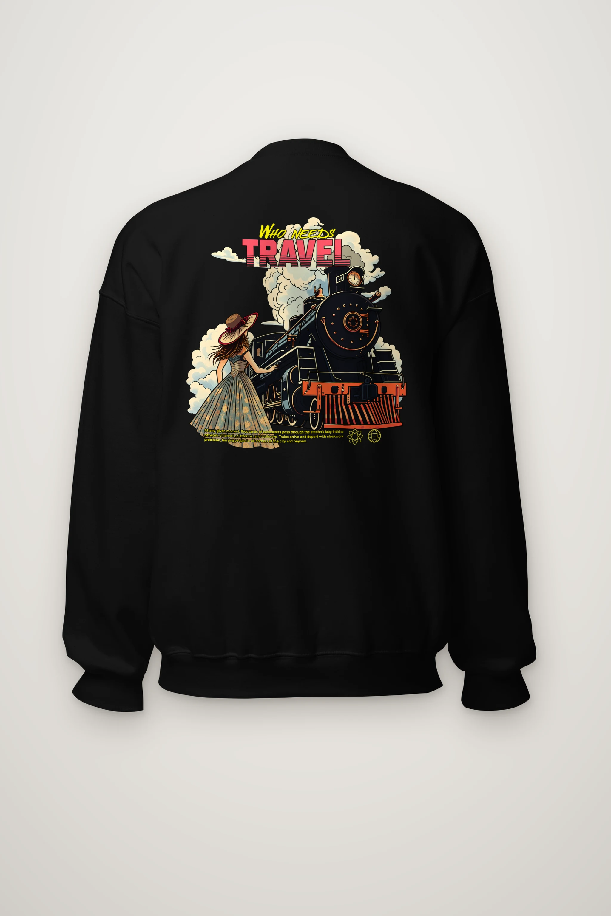 "Who Needs Travel" Heavy Blend Unisex Crewneck Sweatshirt