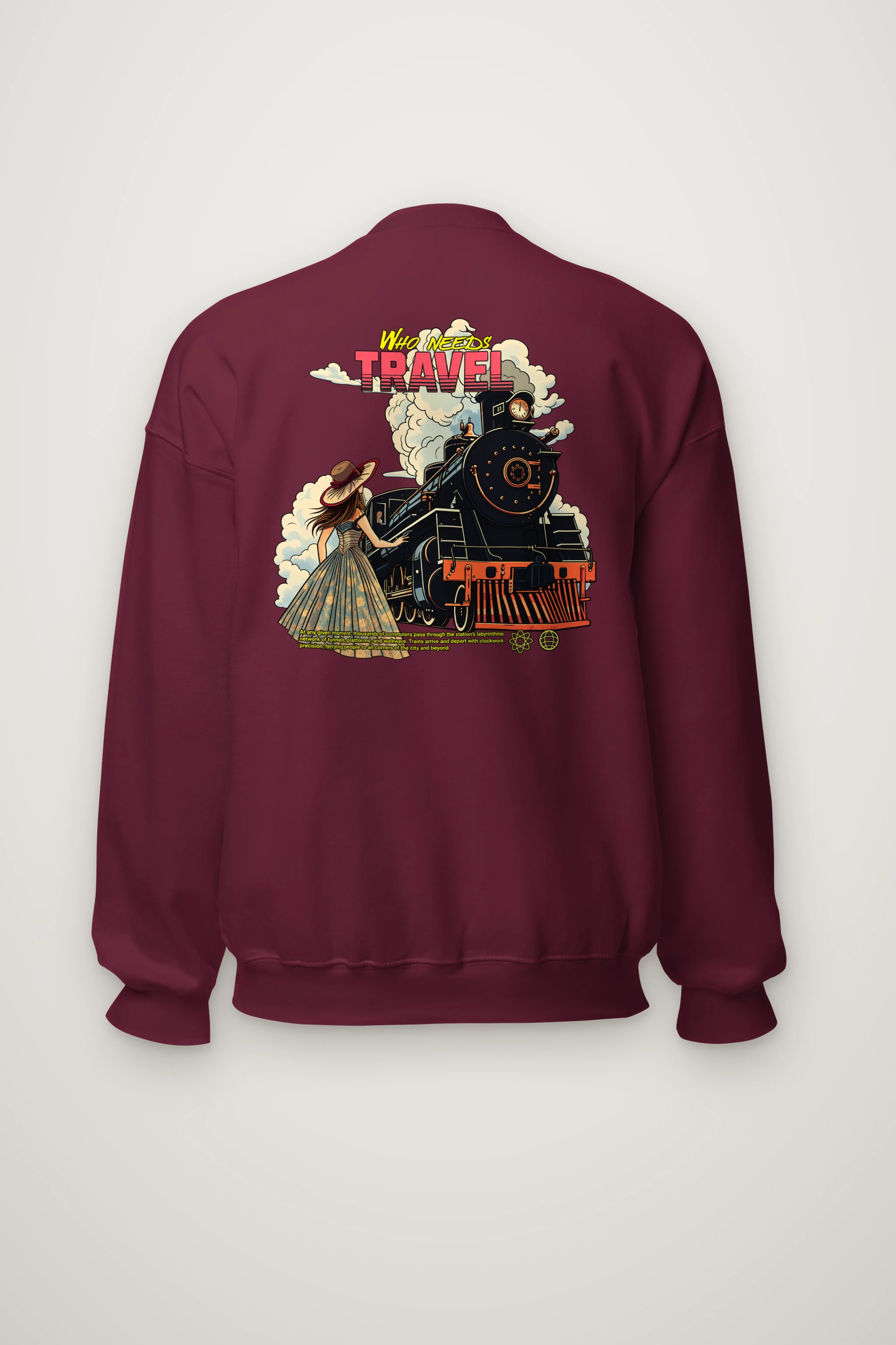 "Who Needs Travel" Heavy Blend Unisex Crewneck Sweatshirt