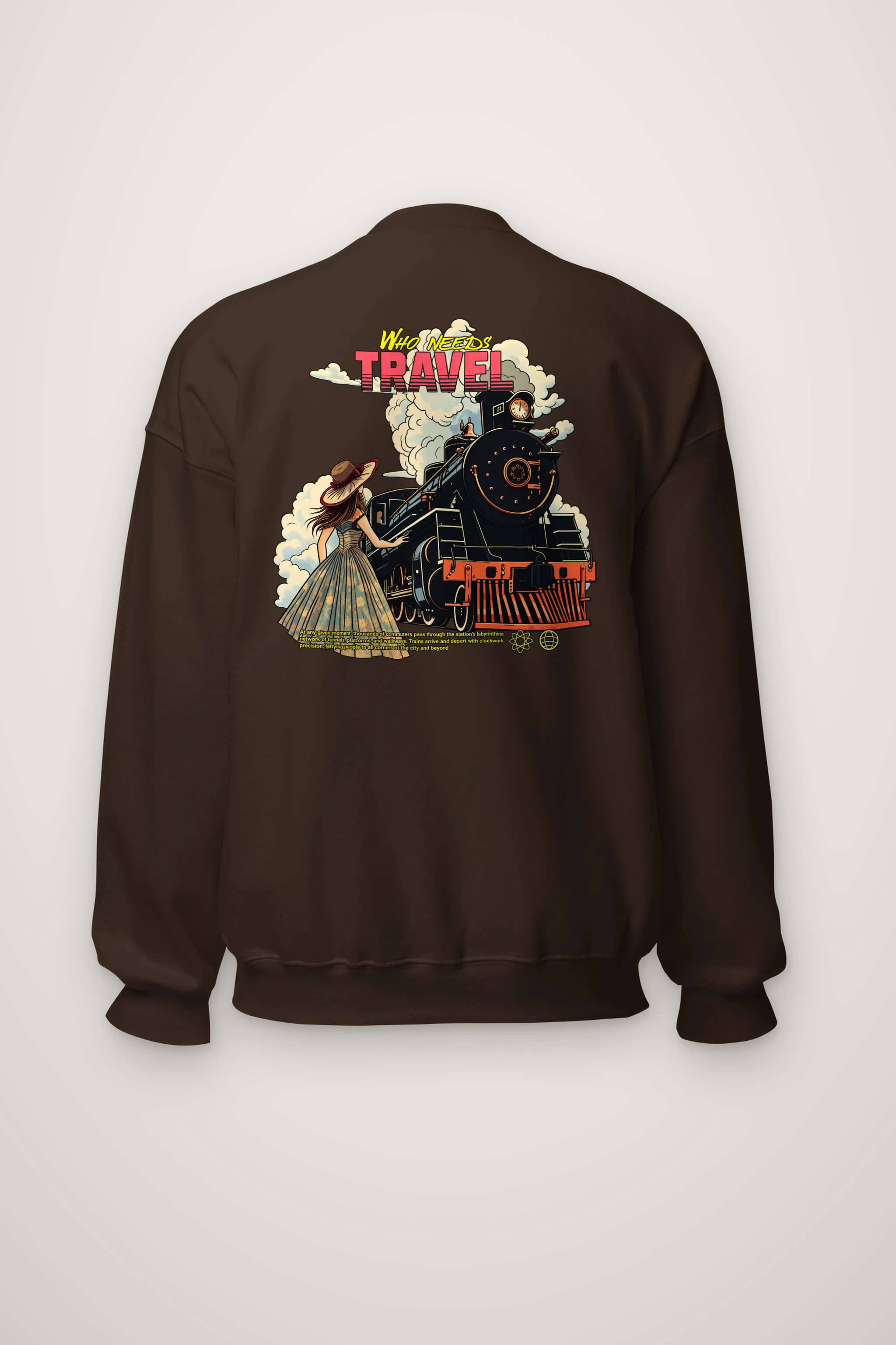 "Who Needs Travel" Heavy Blend Unisex Crewneck Sweatshirt