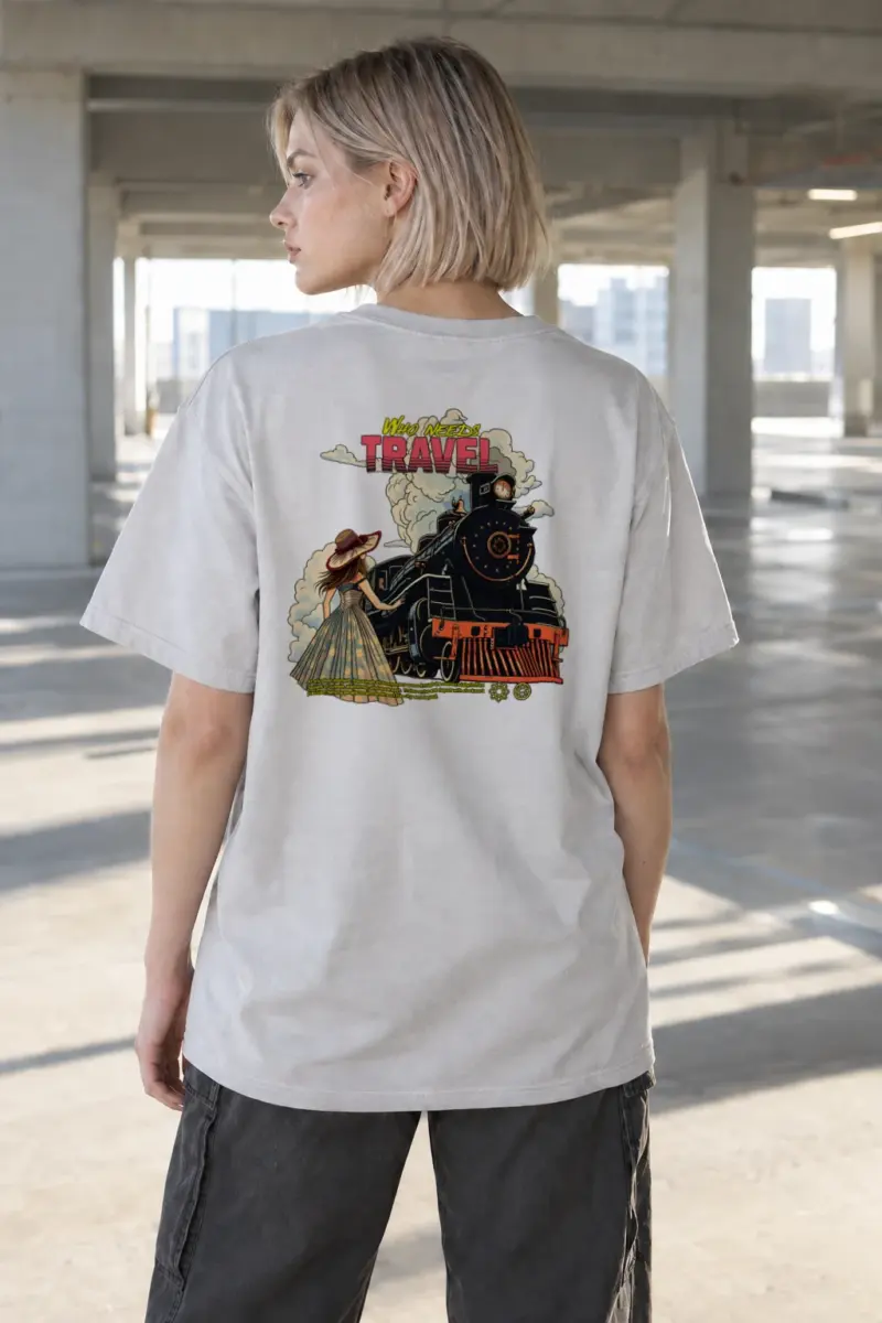 "Who Needs Travel" Heavyweight Unisex Crewneck T-shirt | Gildan 5000