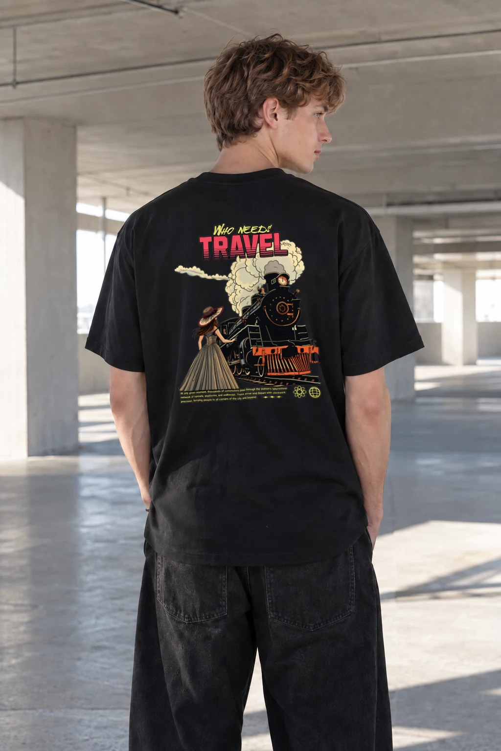"Who Needs Travel" Heavyweight Unisex Crewneck T-shirt | Gildan 5000
