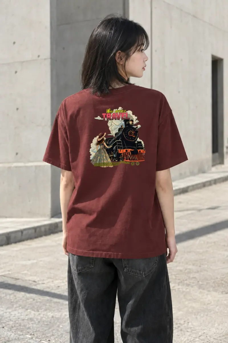 "Who Needs Travel" Heavyweight Unisex Crewneck T-shirt | Gildan 5000