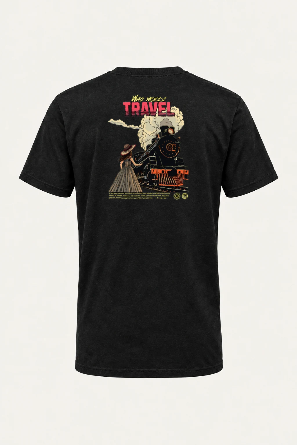"Who Needs Travel" Heavyweight Unisex Crewneck T-shirt | Gildan 5000