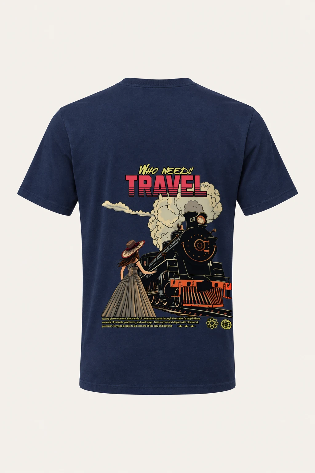 "Who Needs Travel" Heavyweight Unisex Crewneck T-shirt | Gildan 5000