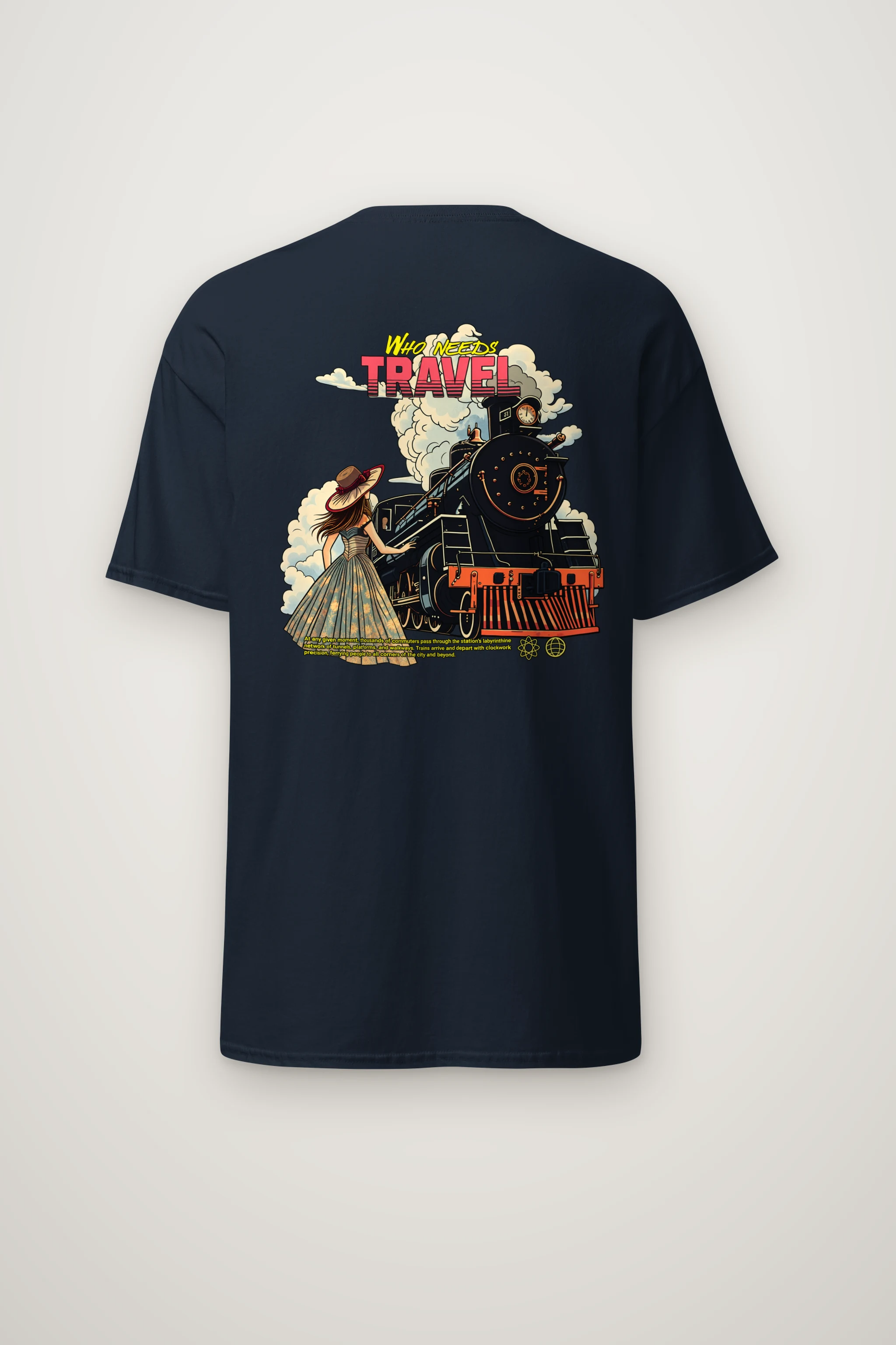 "Who Needs Travel" Heavyweight Unisex Crewneck T-shirt
