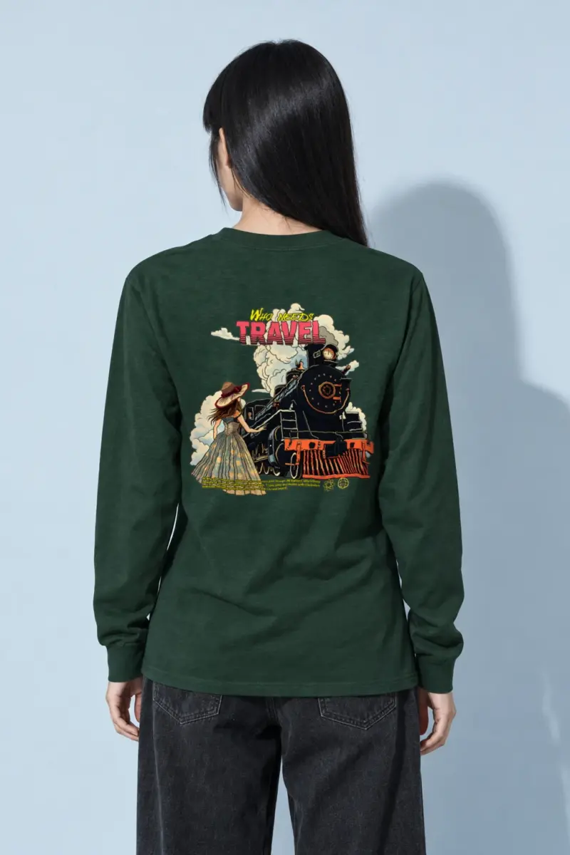 "Who Needs Travel" Unisex Longsleeve T-shirt