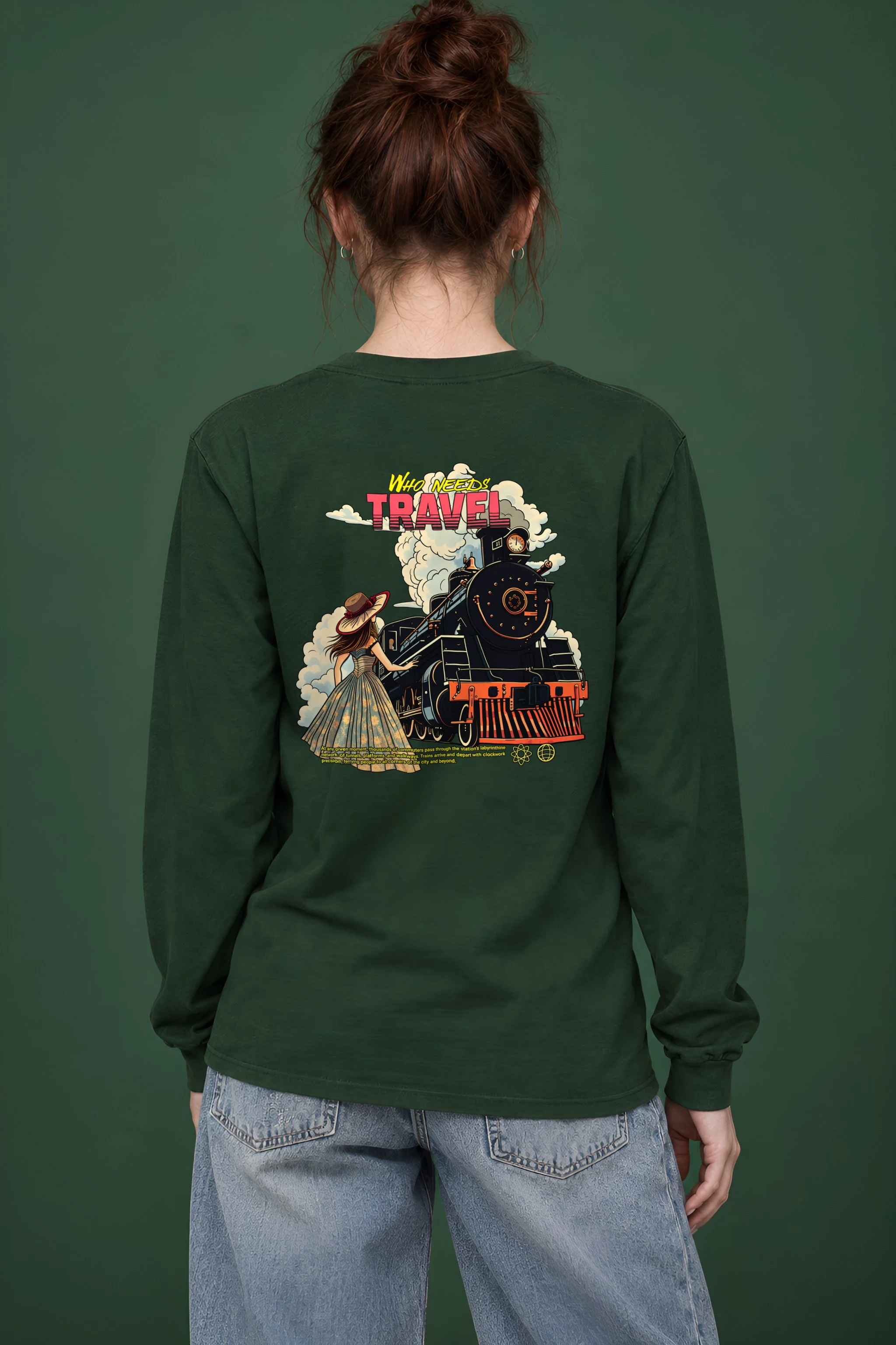 "Who Needs Travel" Unisex Longsleeve T-shirt