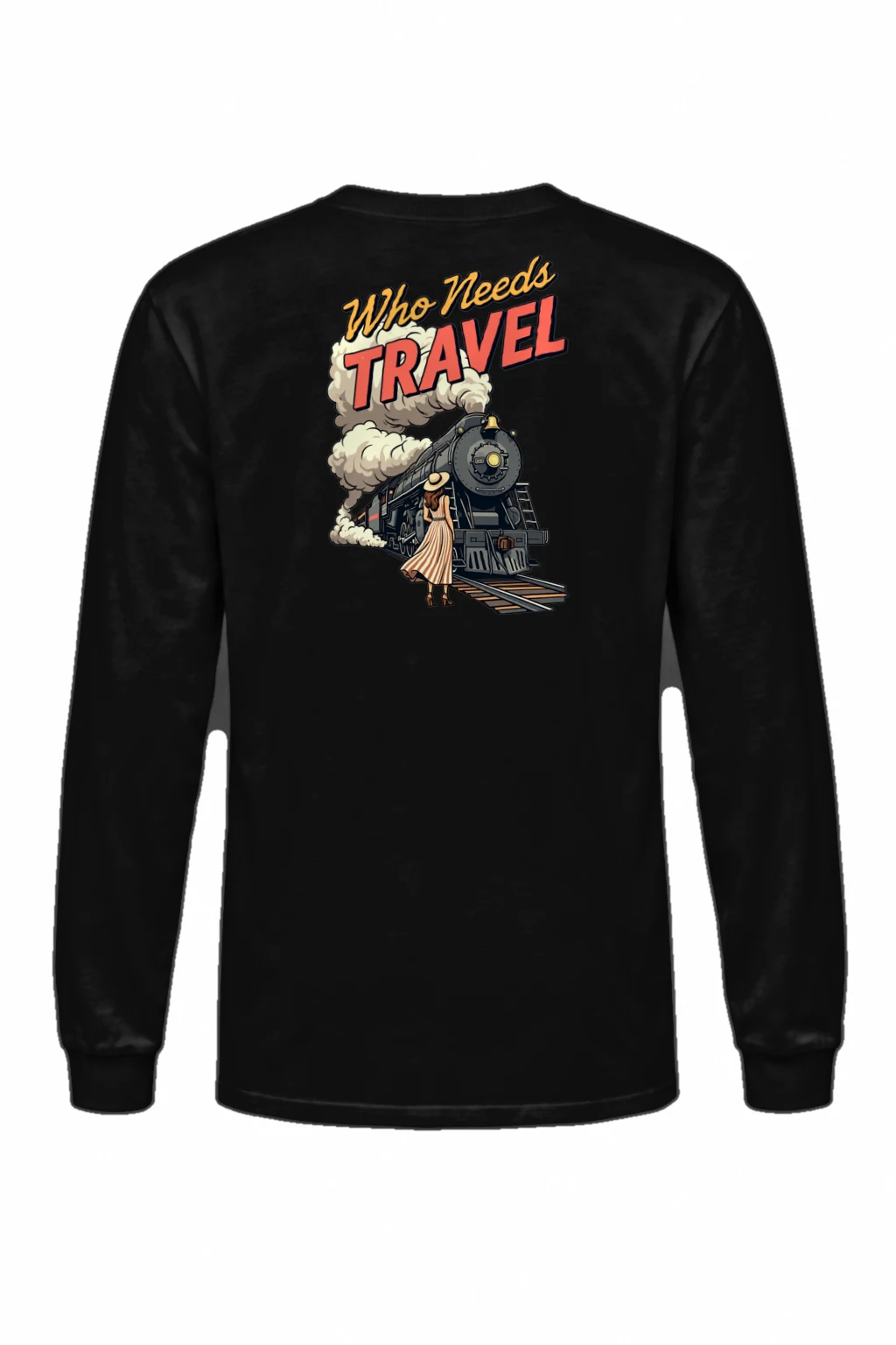 "Who Needs Travel" Unisex Longsleeve T-shirt | Gildan 2400