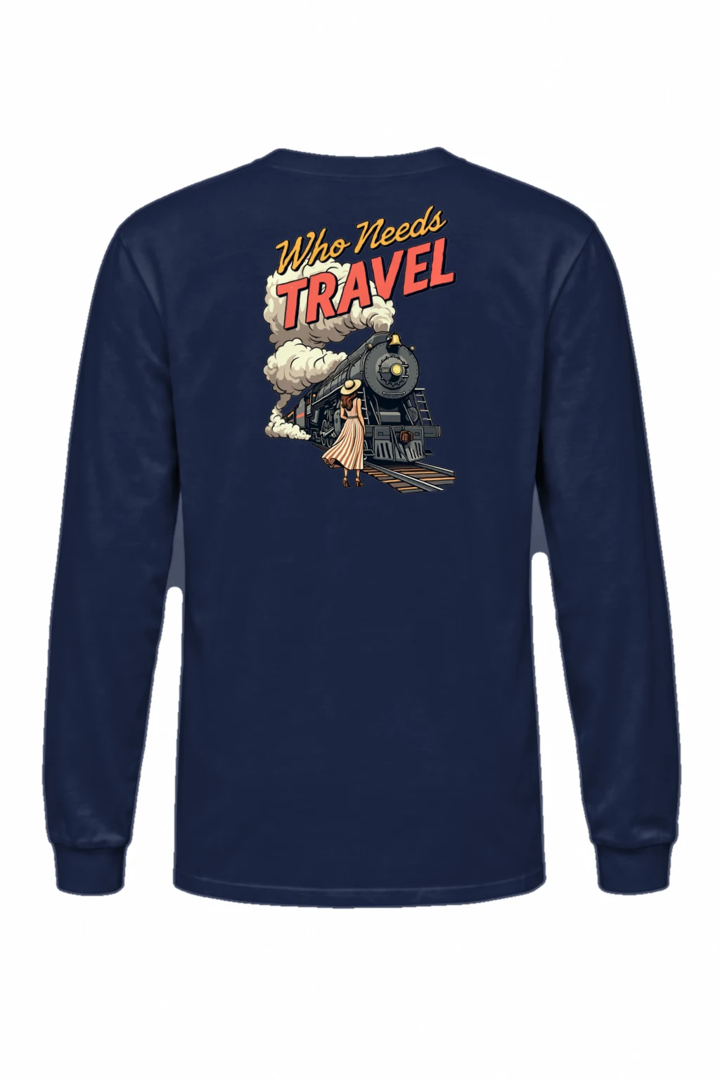 "Who Needs Travel" Unisex Longsleeve T-shirt | Gildan 2400
