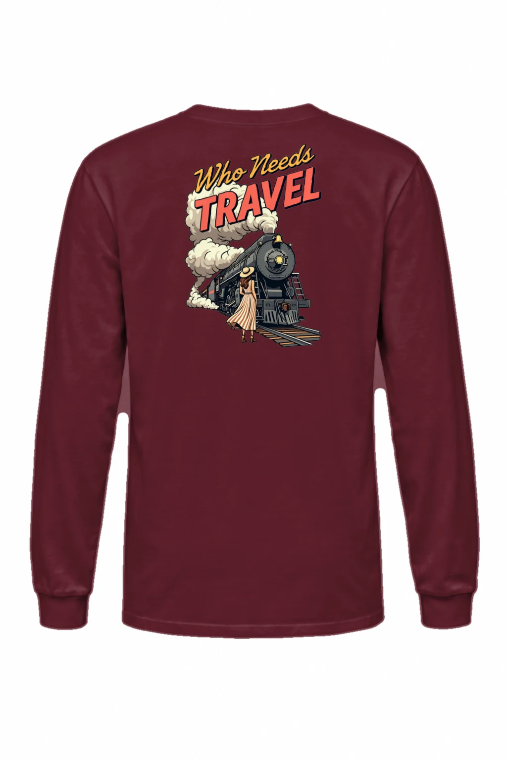"Who Needs Travel" Unisex Longsleeve T-shirt | Gildan 2400