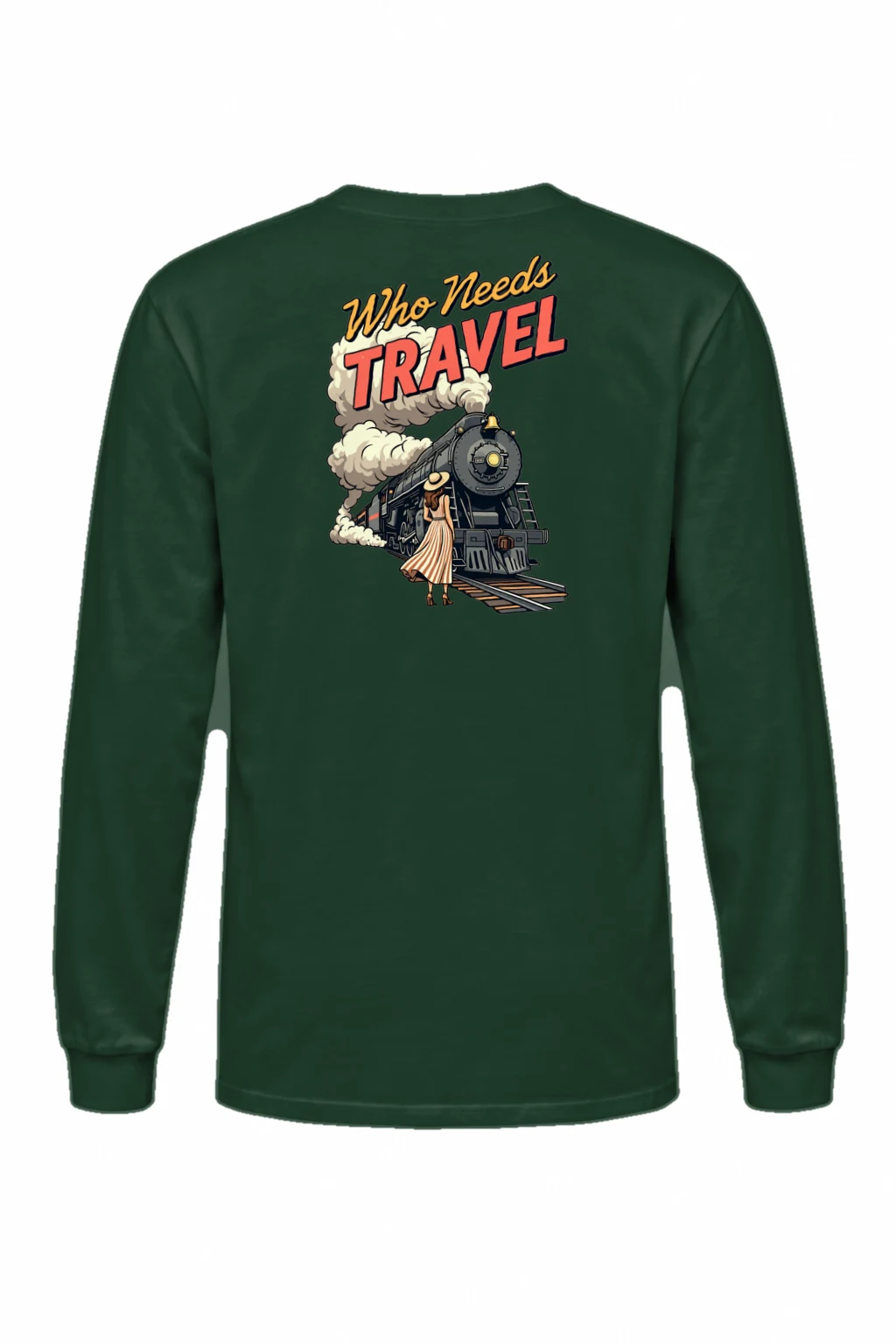 "Who Needs Travel" Unisex Longsleeve T-shirt | Gildan 2400