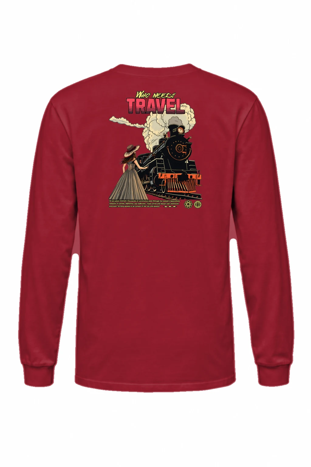 "Who Needs Travel" Unisex Longsleeve T-shirt | Gildan 2400