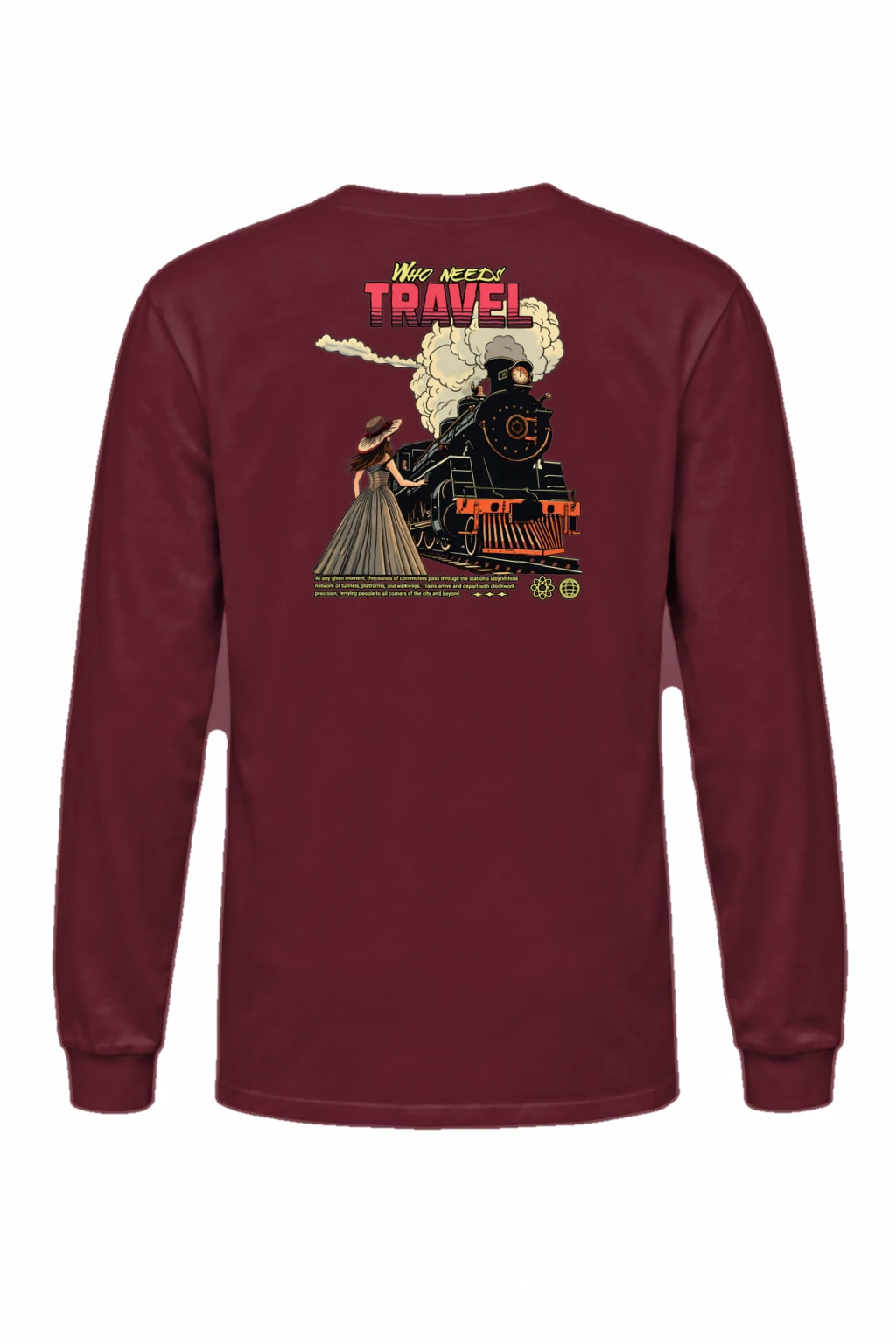 "Who Needs Travel" Unisex Longsleeve T-shirt | Gildan 2400