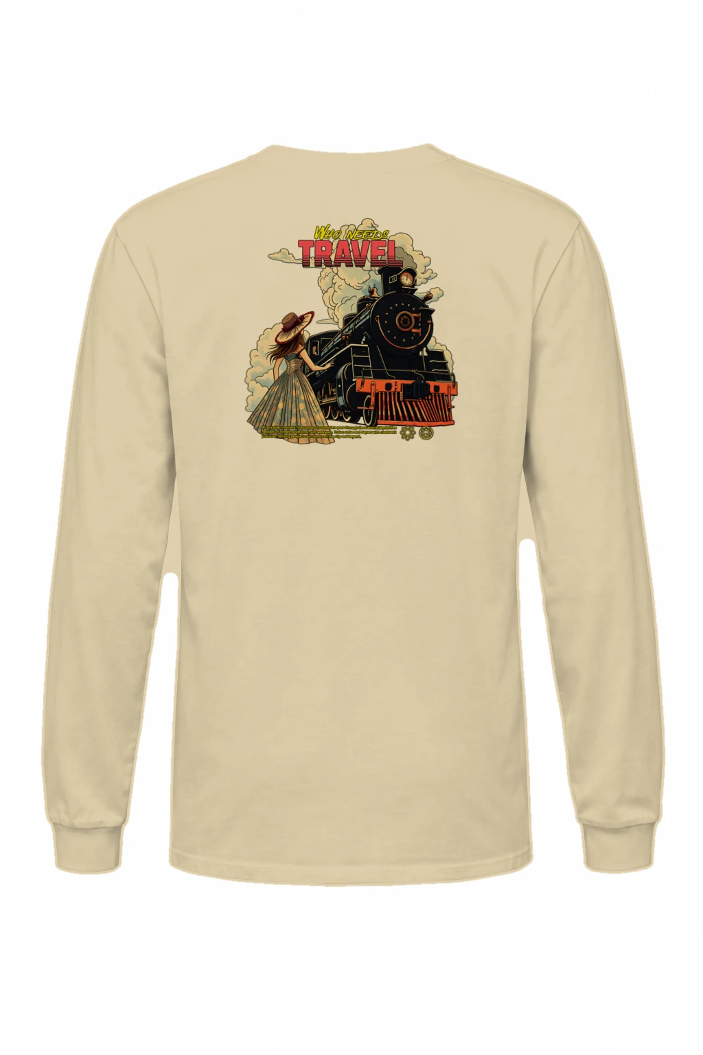 "Who Needs Travel" Unisex Longsleeve T-shirt | Gildan 2400