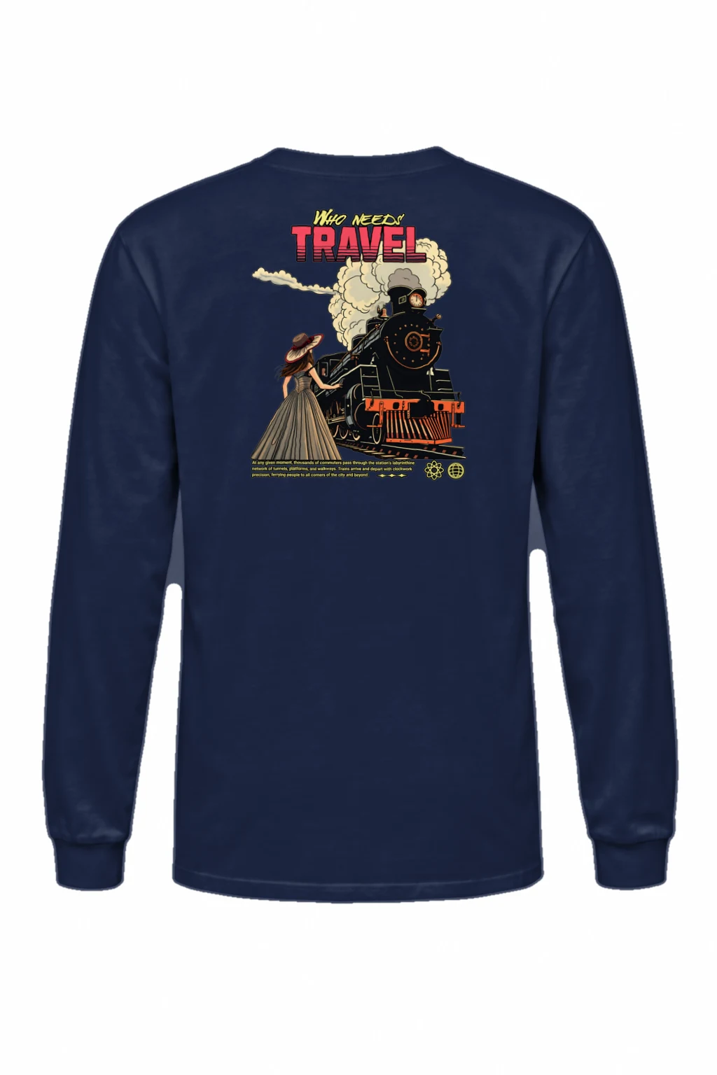 "Who Needs Travel" Unisex Longsleeve T-shirt | Gildan 2400
