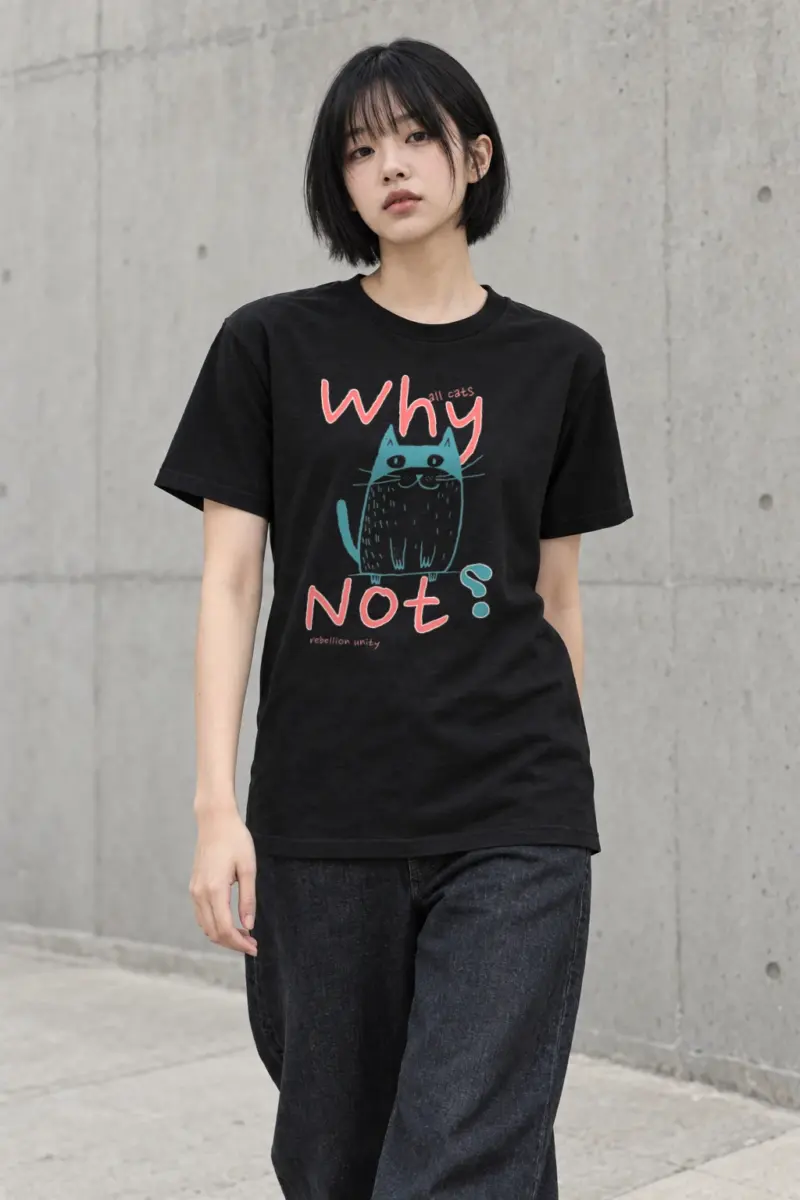 "Why All Cats" Heavyweight Unisex Crewneck T-shirt | Gildan 5000