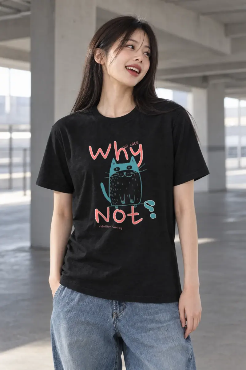"Why All Cats" Heavyweight Unisex Crewneck T-shirt