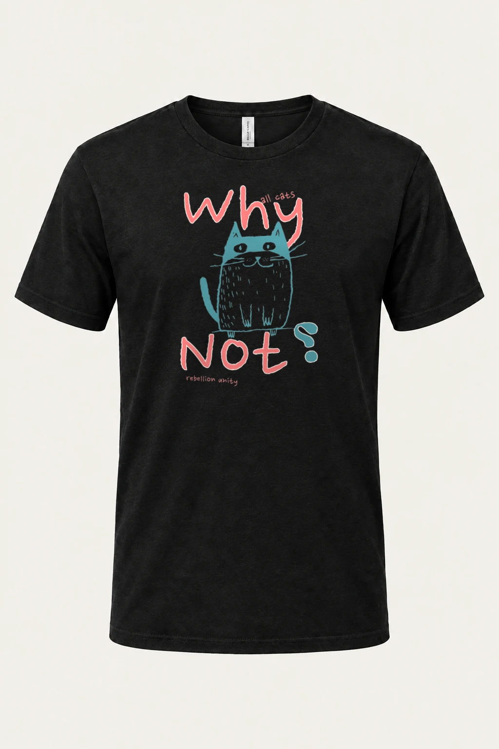 "Why All Cats" Heavyweight Unisex Crewneck T-shirt | Gildan 5000