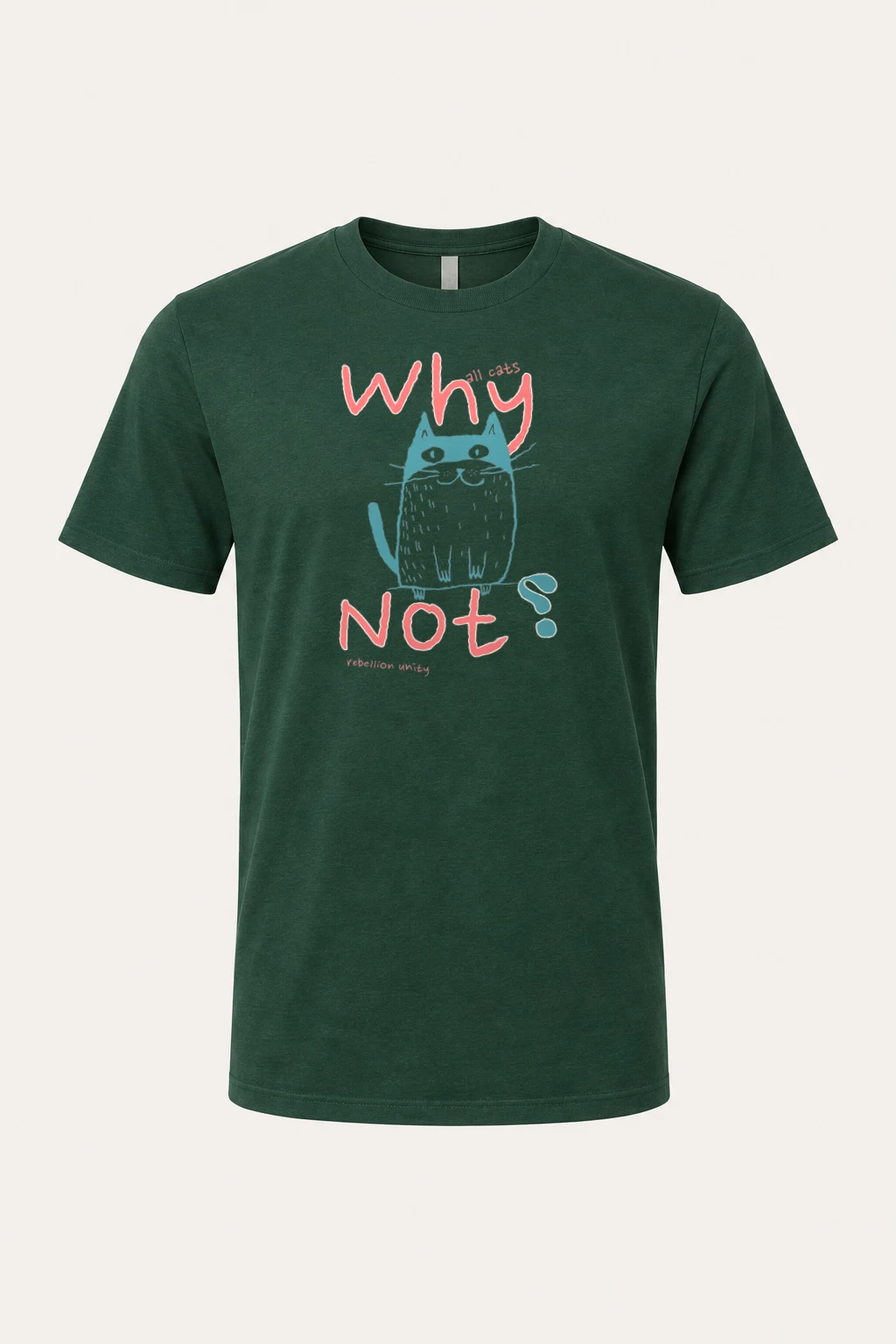 "Why All Cats" Heavyweight Unisex Crewneck T-shirt | Gildan 5000