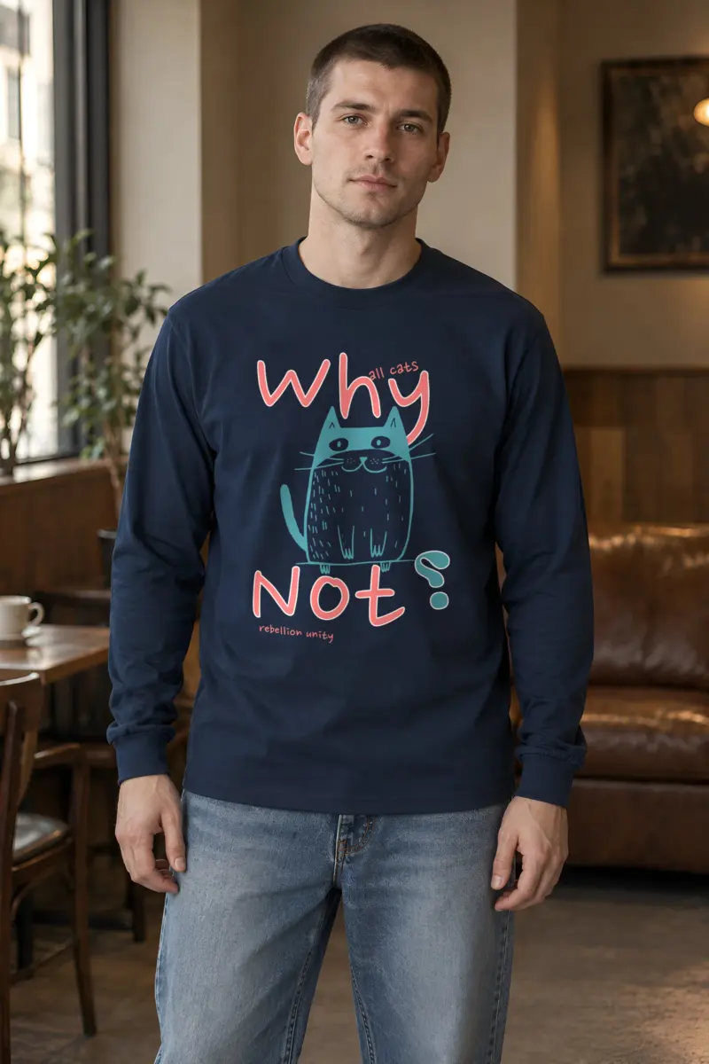 "Why Noy Cat" Unisex Longsleeve T-shirt