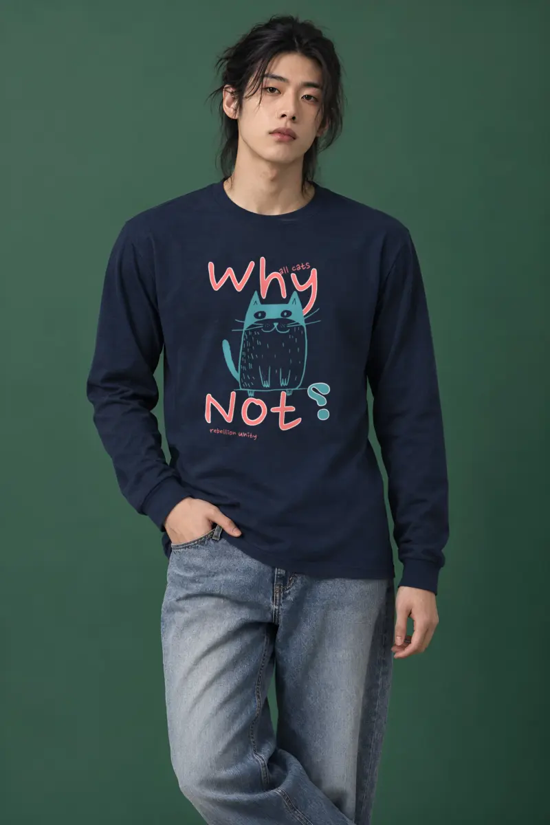 "Why Noy Cat" Unisex Longsleeve T-shirt