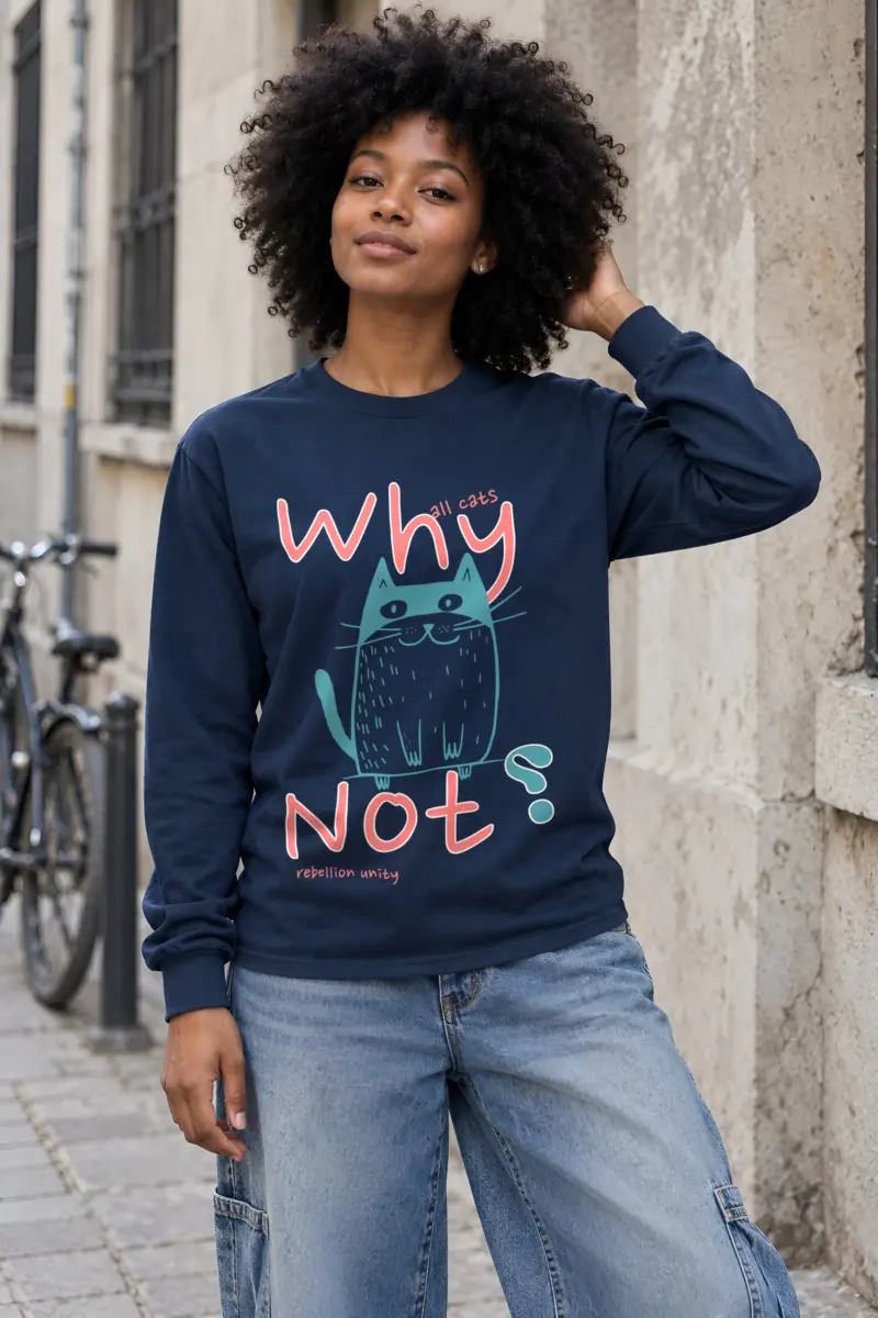 "Why Noy Cat" Unisex Longsleeve T-shirt