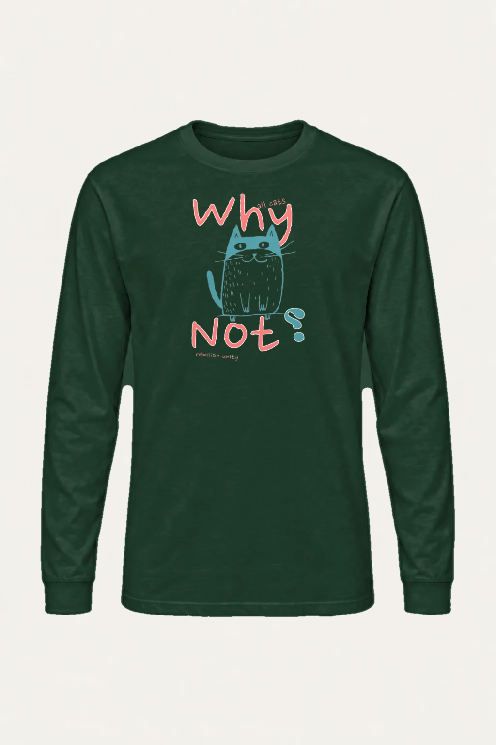 "Why Noy Cat" Unisex Longsleeve T-shirt | Gildan 2400