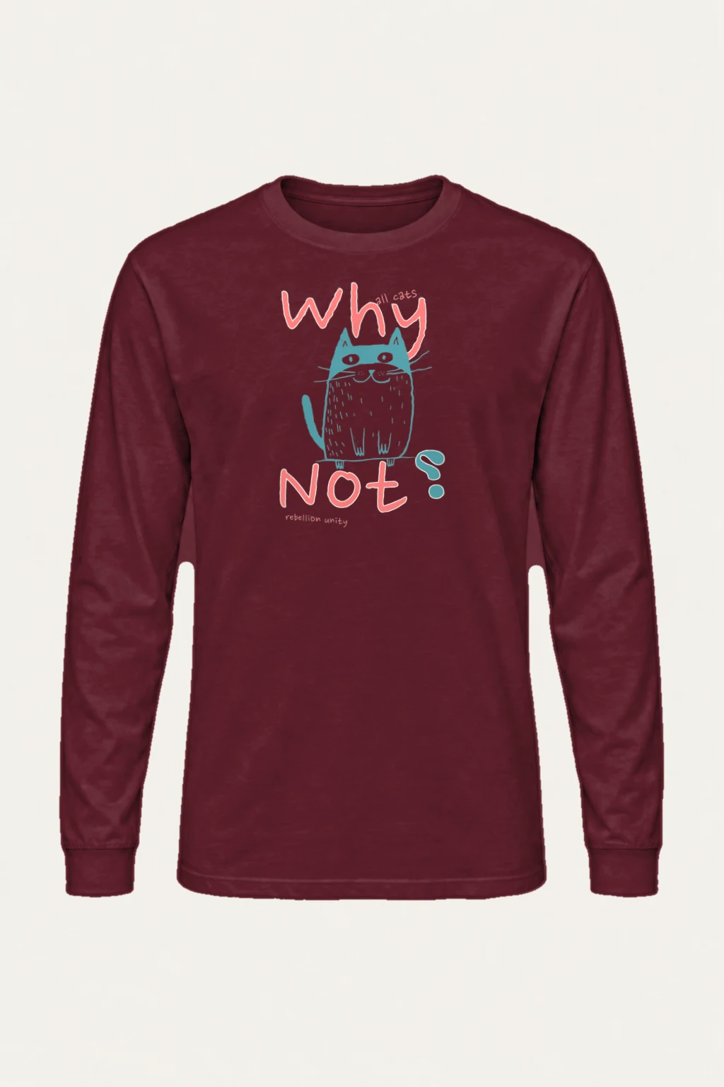 "Why Noy Cat" Unisex Longsleeve T-shirt | Gildan 2400