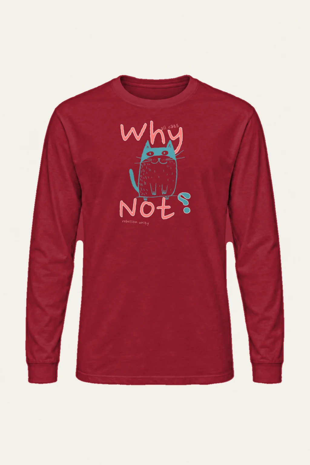 "Why Noy Cat" Unisex Longsleeve T-shirt | Gildan 2400
