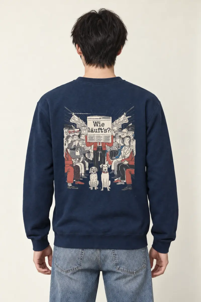 "Wie Läuft’s Subway" Heavy Blend Unisex Crewneck Sweatshirt