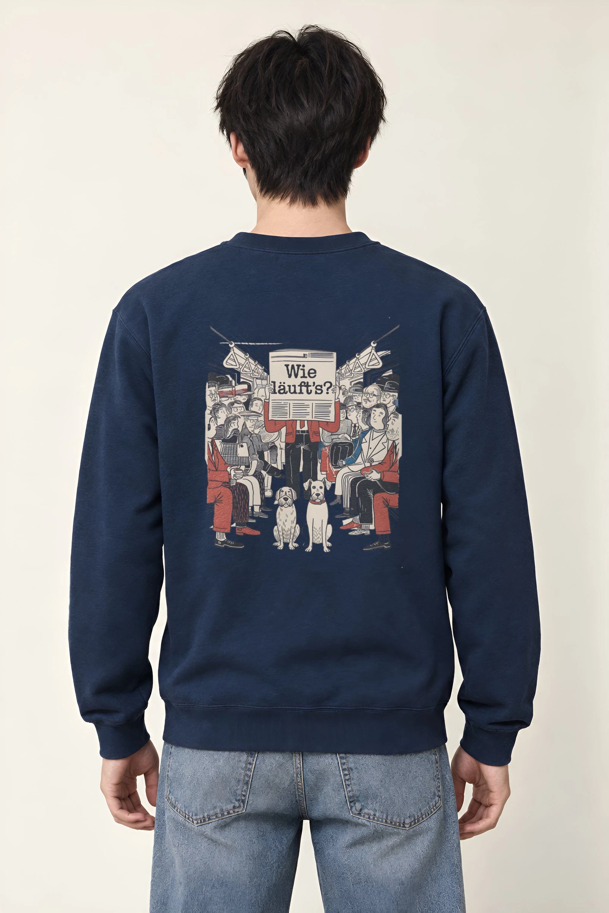 "Wie Läuft’s Subway" Heavy Blend Unisex Crewneck Sweatshirt