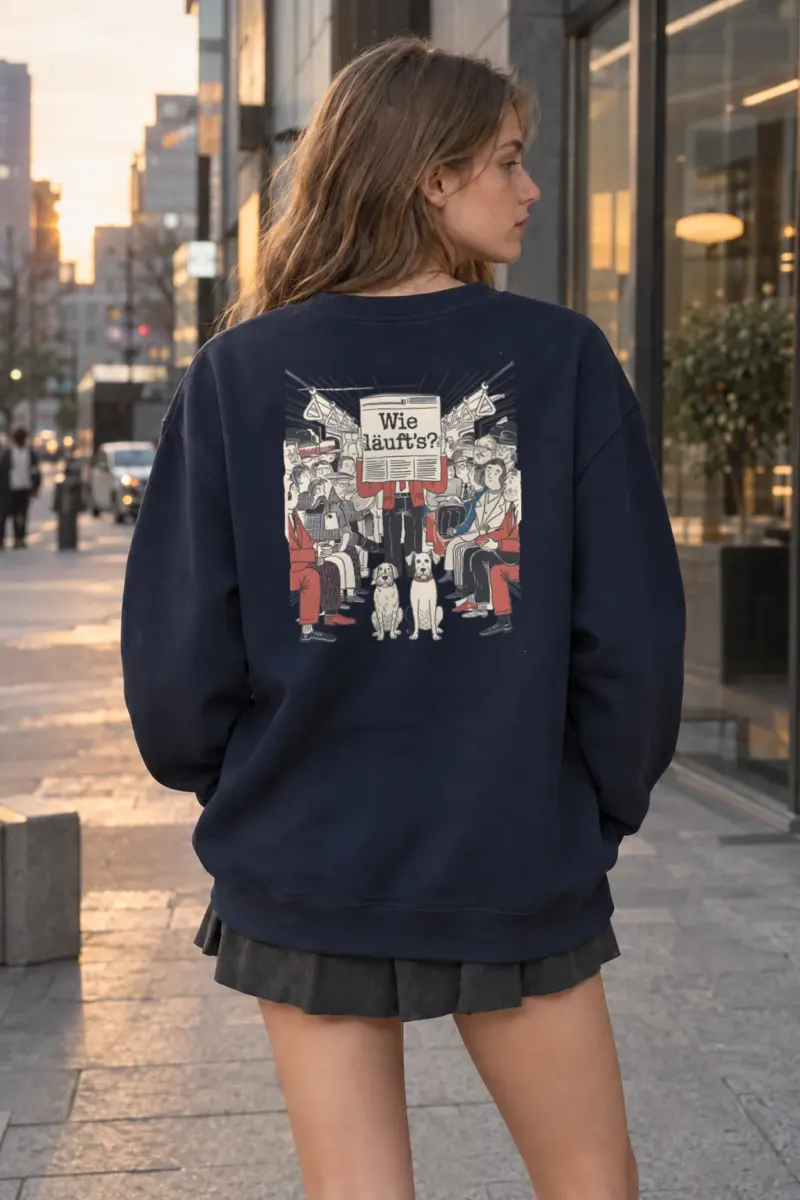 "Wie Läuft’s Subway" Heavy Blend Unisex Crewneck Sweatshirt | Gildan 18000